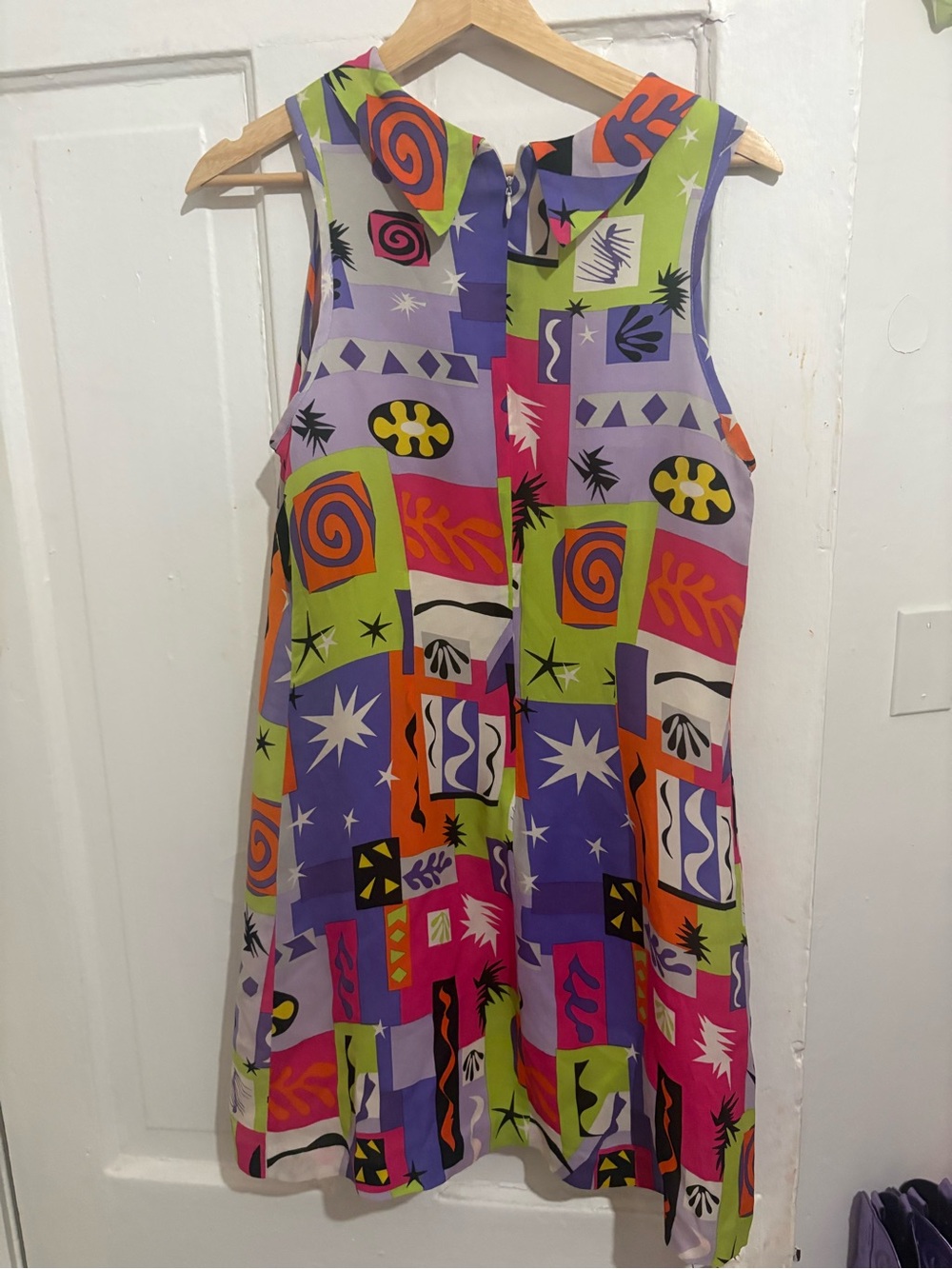 Vintage Sue Wong Funky colorful Gogo Geometric Mini Dress - Picture 2 of 6